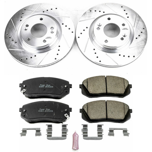 PowerStop K6982 - Power Stop 15-16 Hyundai Sonata Front Z23 Evolution Sport Brake Kit