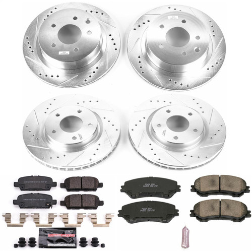 PowerStop K7035 - Power Stop 14-19 Nissan Rogue Front & Rear Z23 Evolution Sport Brake Kit