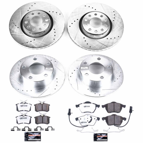 PowerStop K6918-26 - Power Stop 98-01 Audi A6 Quattro Front & Rear Z26 Street Warrior Brake Kit