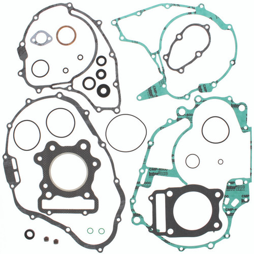 QuadBoss 564080 - 88-00 Honda TRX300 FourTrax Complete Gasket Set w/ Oil Seal