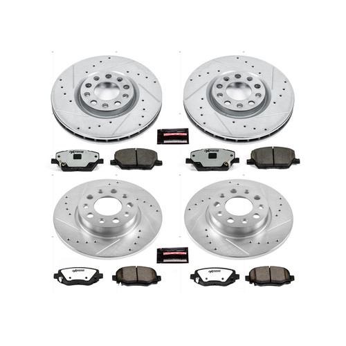 PowerStop K7300-36 - Power Stop 16-18 Fiat 500X Front & Rear Z36 Truck & Tow Brake Kit