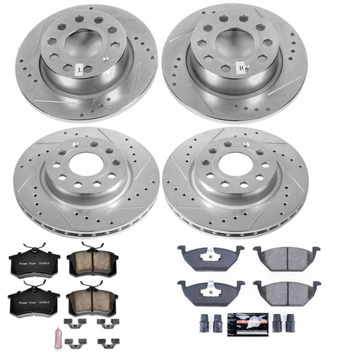 PowerStop K7242 - Power Stop 13-15 Volkswagen Jetta Front & Rear Z23 Evolution Sport Brake Kit