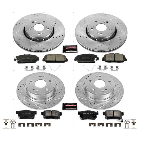 PowerStop K7283 - Power Stop 2016 Acura ILX Front & Rear Z23 Evolution Sport Brake Kit
