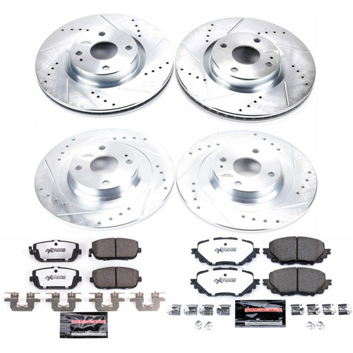 PowerStop K7359-26 - Power Stop 17-19 Fiat 124 Spider Front & Rear Z26 Street Warrior Brake Kit