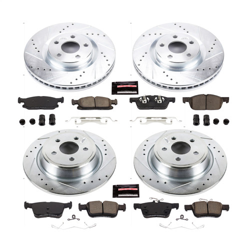 PowerStop K7419 - Power Stop 17-18 Lincoln Continental Front & Rear Z23 Evolution Sport Brake Kit