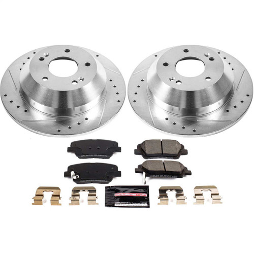 PowerStop K7507 - Power Stop 10-18 Hyundai Santa Fe Rear Z23 Evolution Sport Brake Kit