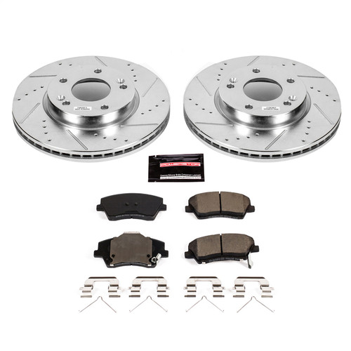 PowerStop K7370 - Power Stop 17-19 Hyundai Elantra Front Z23 Evolution Sport Brake Kit