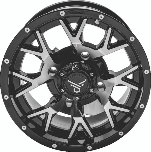 QuadBoss 608575 - Barbwire 14X7 - 5+2 - 4/137 - Black Machined