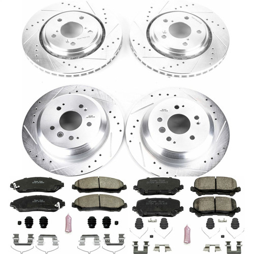 PowerStop K7576 - Power Stop 16-19 Honda Pilot Front & Rear Z23 Evolution Sport Brake Kit