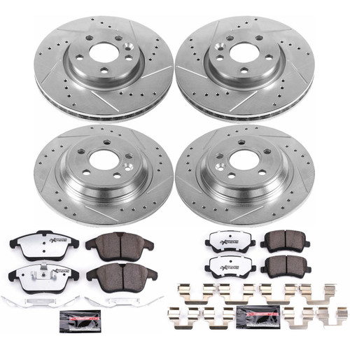 PowerStop K7636-36 - Power Stop 15-18 Volvo S60 Front & Rear Z36 Truck & Tow Brake Kit