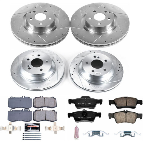 PowerStop K7615 - Power Stop 10-16 Mercedes-Benz E350 Front & Rear Z23 Evolution Sport Brake Kit