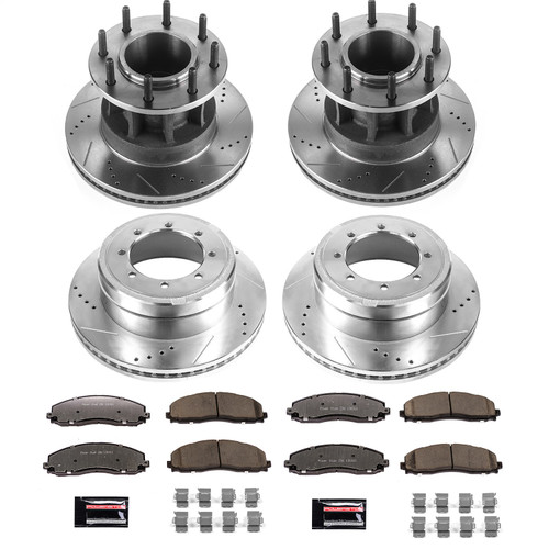 PowerStop K7572-36 - Power Stop 17-22 Ford F-350 Super Duty Front & Rear Z36 Truck & Tow Brake Kit