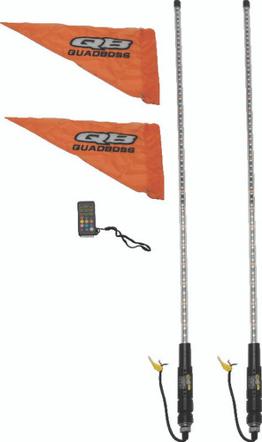 QuadBoss 609659 - Qb 4Ft Clear Dual Whip Rmte