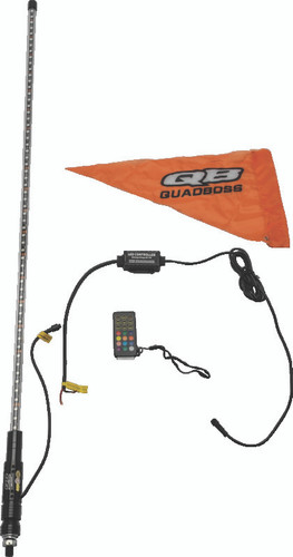 QuadBoss 609664 - Qb 4Ft Clear Sngle Whip Bt