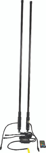 QuadBoss 609657 - Qb 4Ft Smoked Dual Whip Rmte