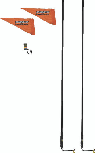 QuadBoss 609661 - Qb 6Ft Smoke Dual Whip Rmte