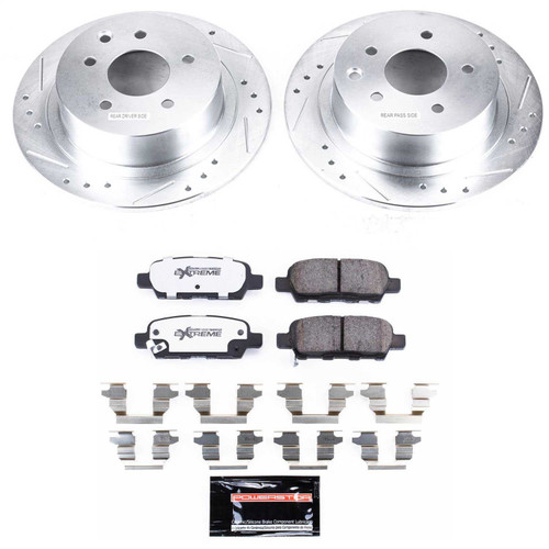 PowerStop K7864-26 - Power Stop 07-10 Nissan Altima Rear Z26 Street Warrior Brake Kit