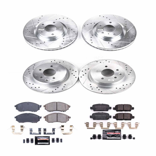 PowerStop K8060 - Power Stop 18-19 Nissan 370Z Front & Rear Z23 Evolution Sport Brake Kit