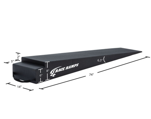 Race Ramps RR-TR-8XL - 8in. Extra Long Trailer Ramp - 6.3 Degree Approach Angle