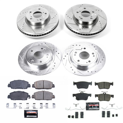 PowerStop K8066 - Power Stop 18-19 Honda Accord Front & Rear Z23 Evolution Sport Brake Kit