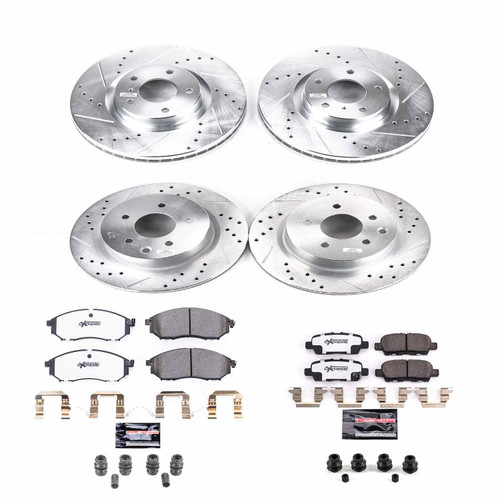 PowerStop K8060-26 - Power Stop 18-19 Nissan 370Z Front & Rear Z26 Street Warrior Brake Kit
