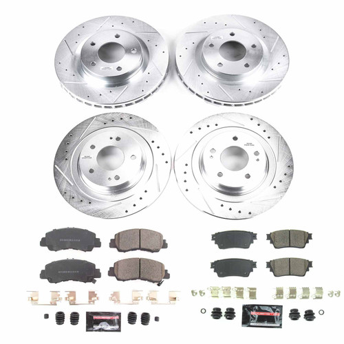 PowerStop K8460 - Power Stop 2018 Mitsubishi Eclipse Cross Front & Rear Z23 Evolution Sport Brake Kit