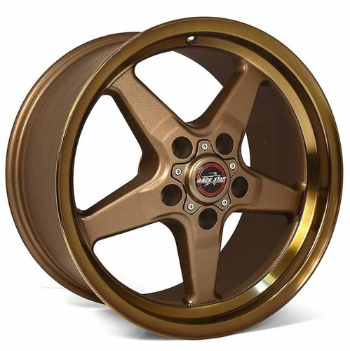 Race Star 92-795252BZ - 92 Drag Star Bracket Racer 17x9.5 5x4.75BC 6BS Bronze Wheel