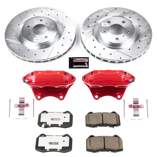 PowerStop KC104-26 - Power Stop 03-04 Infiniti G35 Front Z26 Street Warrior Brake Kit w/Calipers
