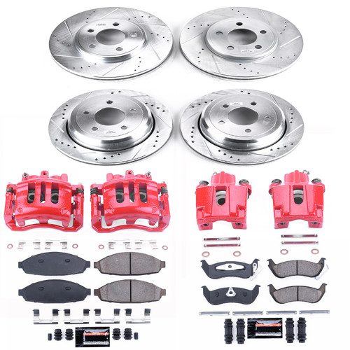 PowerStop KC1365 - Power Stop 03-11 Ford Crown Victoria Front & Rear Z23 Evolution Sport Brake Kit w/Calipers