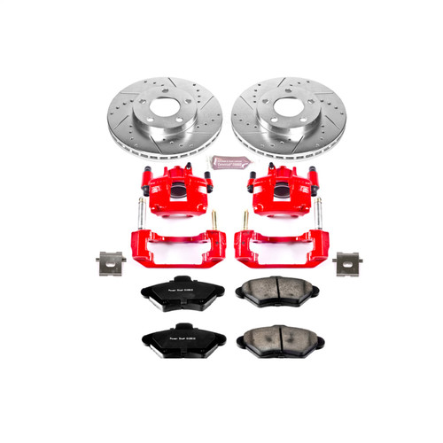 PowerStop KC1299 - Power Stop 94-98 Ford Mustang Front Z23 Evolution Sport Brake Kit w/Calipers