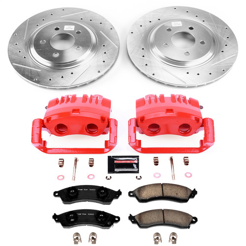 PowerStop KC1304C - Power Stop 1999 Ford Mustang Front Z23 Evolution Sport Brake Kit w/Calipers
