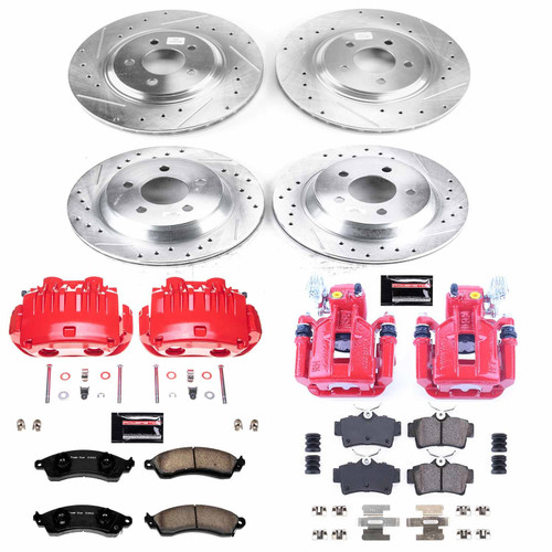 PowerStop KC1305D - Power Stop 94-98 Ford Mustang Front & Rear Z23 Evolution Sport Brake Kit w/Calipers