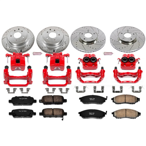 PowerStop KC114 - Power Stop 05-07 Infiniti G35 Front & Rear Z23 Evolution Sport Brake Kit w/Calipers