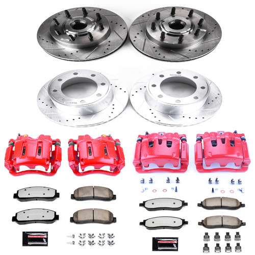 PowerStop KC1797-36 - Z36 Truck and SUV Ceramic Brake Pad; Drilled/Slotted Rotor; and Caliper Kit