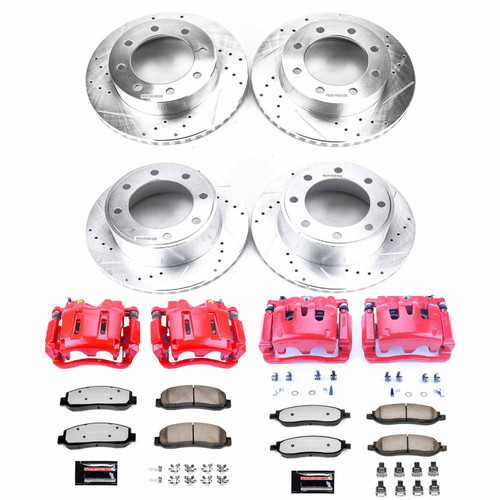 PowerStop KC1782-36 - Power Stop 05-07 Ford F-250 Super Duty Front & Rear Z36 Truck & Tow Kit w/Calipers