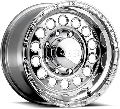 Raceline 887-68081 - 887 Rock Crusher 16x8in / 8x170 BP / -20mm Offset / 130.81mm Bore - Polished Wheel