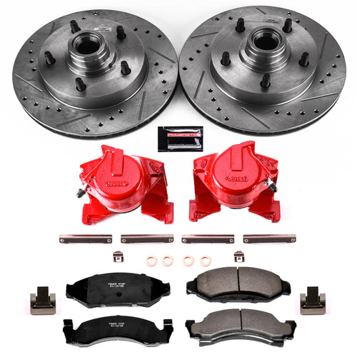 PowerStop KC1766 - Power Stop 87-93 Ford E-150 Econoline Front Z23 Evolution Sport Brake Kit w/Calipers