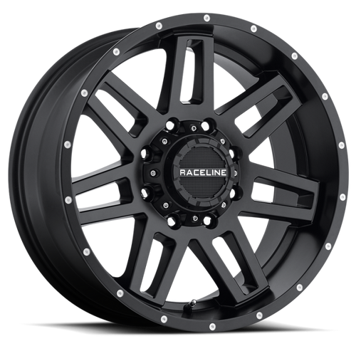 Raceline 931B-78572+18 - 931B Injector 17x8.5in / 6x120/6x139.7 BP / 18mm Offset / 78.1mm Bore - Satin Black Wheel