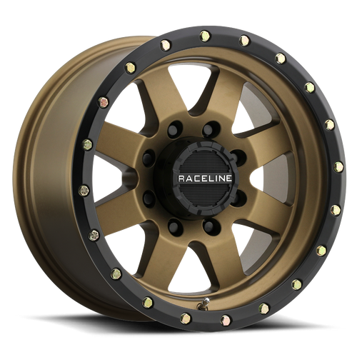 Raceline 935BZ-79081-12 - 935BZ Defender 17x9in / 8x170 BP / -12mm Offset / 130.81mm Bore - Bronze Wheel