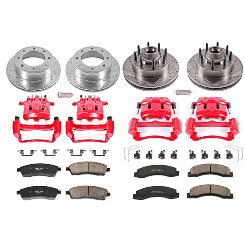 PowerStop KC1894 - Power Stop 2000 Ford Excursion Front & Rear Z23 Evolution Kit w/Calipers