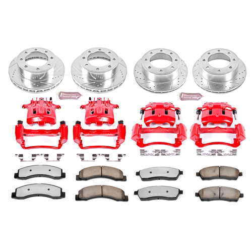 PowerStop KC1906-36 - Power Stop 2000 Ford Excursion Front & Rear Z36 Truck & Tow Kit w/Calipers