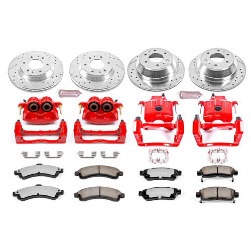 PowerStop KC2058-36 - Power Stop 04-05 Buick Rainier Front & Rear Z36 Truck & Tow Brake Kit w/Calipers