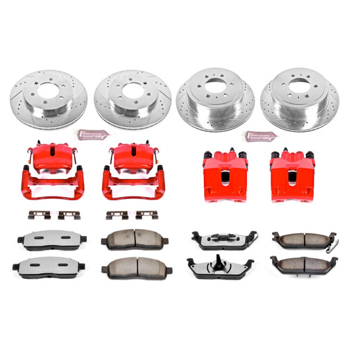 PowerStop KC1944A-36 - Power Stop 05-08 Ford F-150 Front & Rear Z36 Truck & Tow Kit w/Calipers