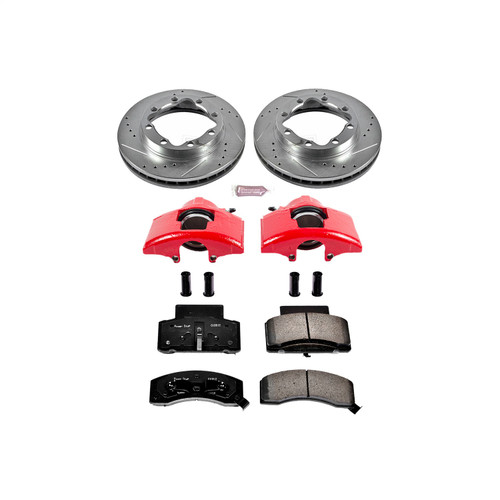 PowerStop KC1992 - Power Stop 90-00 Chevrolet K3500 Front Z23 Evolution Sport Brake Kit w/Calipers