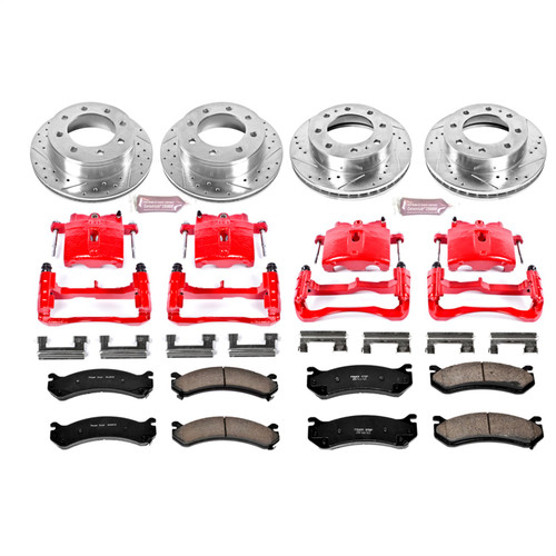 PowerStop KC2073 - Power Stop 02-04 Chevrolet Avalanche 2500 Front & Rear Z23 Evolution Sport Brake Kit w/Calipers