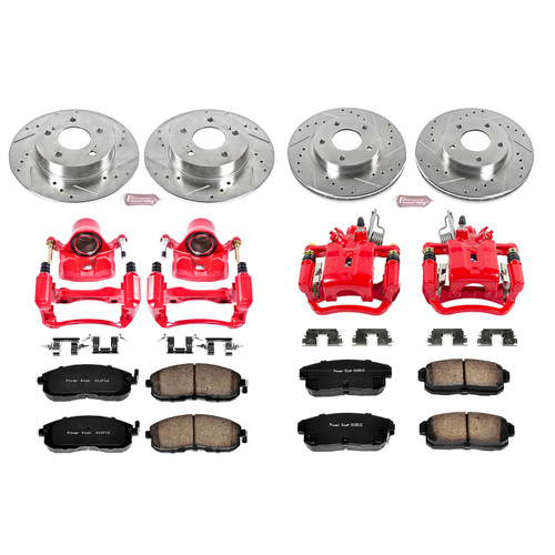 PowerStop KC2705 - Power Stop 2001 Nissan Maxima Front & Rear Z23 Evolution Sport Brake Kit w/Calipers
