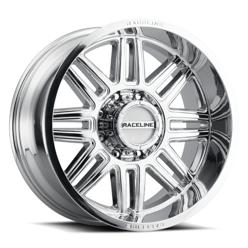 Raceline 948C-89080+18 - 948C Split 18x9in / 8x165.1 BP / 18mm Offset / 125.2mm Bore - Chrome Wheel