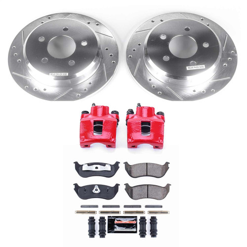 PowerStop KC2984A - Power Stop 1996 Lincoln Town Car Rear Z23 Evolution Sport Brake Kit w/Calipers
