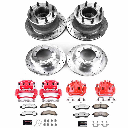 PowerStop KC2868A-36 - Power Stop 00-02 Ford F-350 Super Duty Front & Rear Z36 Truck & Tow Kit w/Calipers