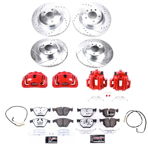 PowerStop KC2883-26 - Power Stop 07-08 BMW 335xi Front and Rear Z26 Street Kit w/Cals